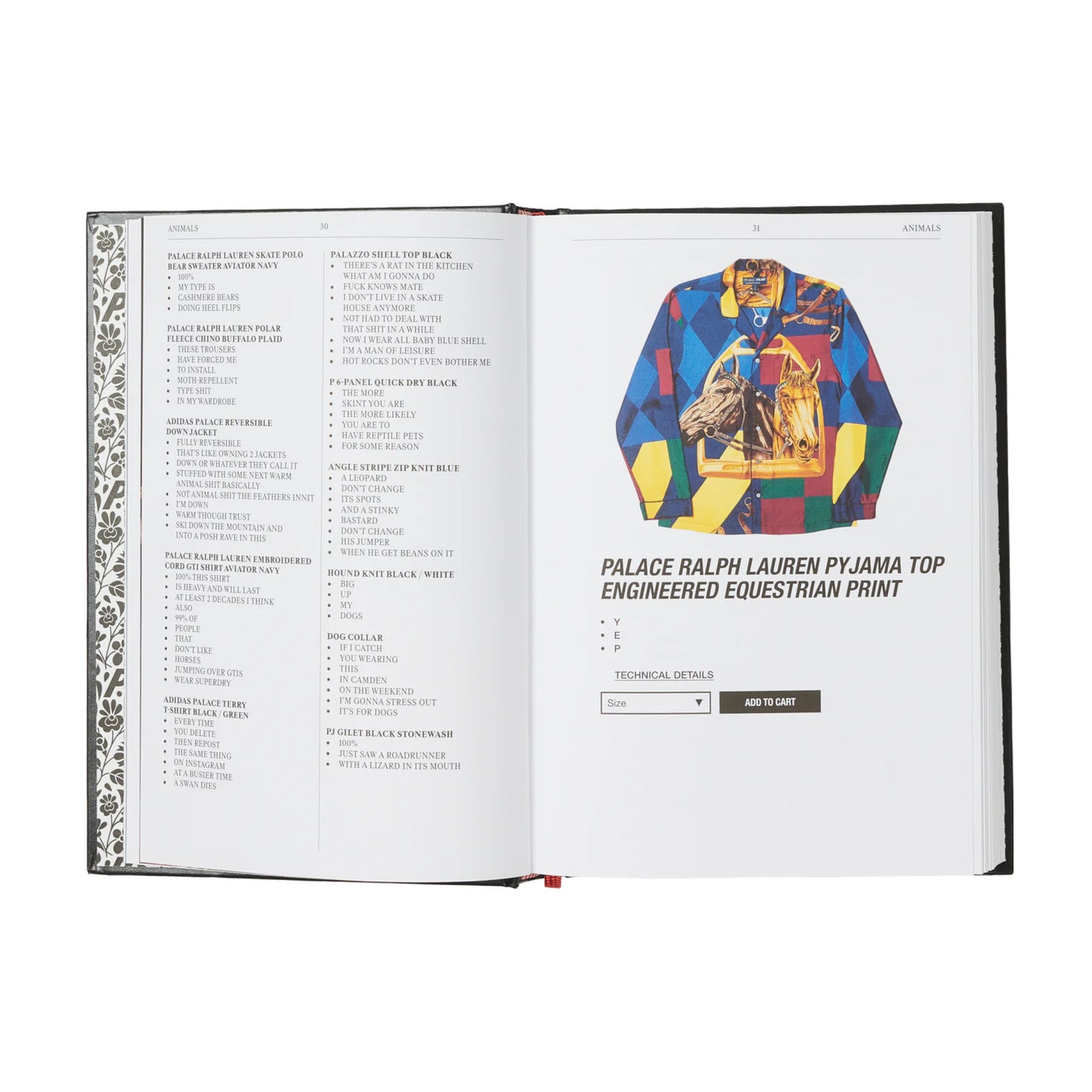 Palace Product Descriptions: The Selected Archive Book