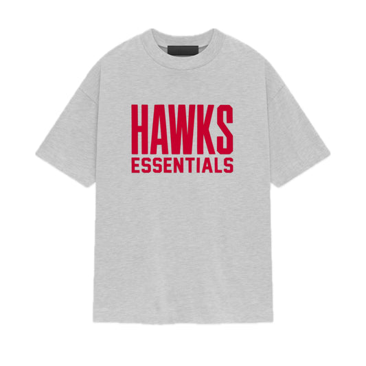 Fear of God Essentials x NBA Hawks Tee Light Heather Grey