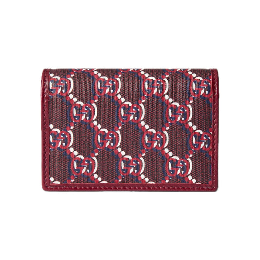 Gucci Medium GG Card Case Leather Wallet Bordeaux