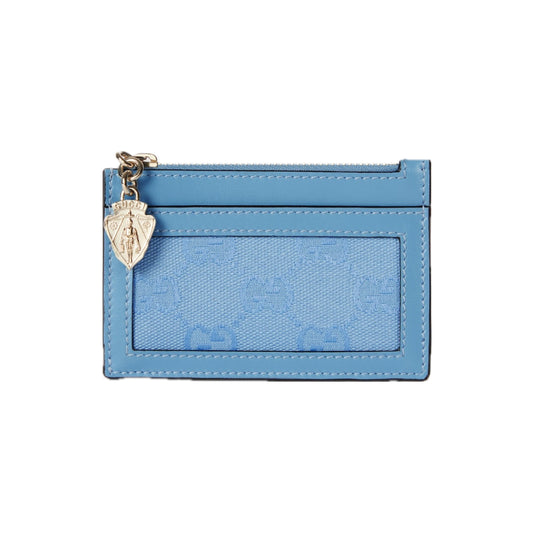 Gucci Zip Card Holder Wallet Light Blue