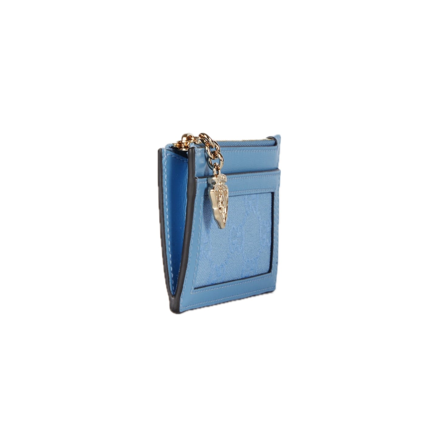 Gucci Zip Card Holder Wallet Light Blue