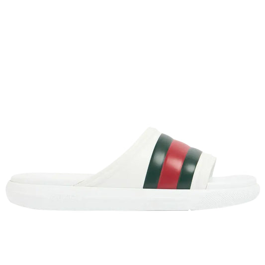 Gucci Web Slide Sandal White Green Red