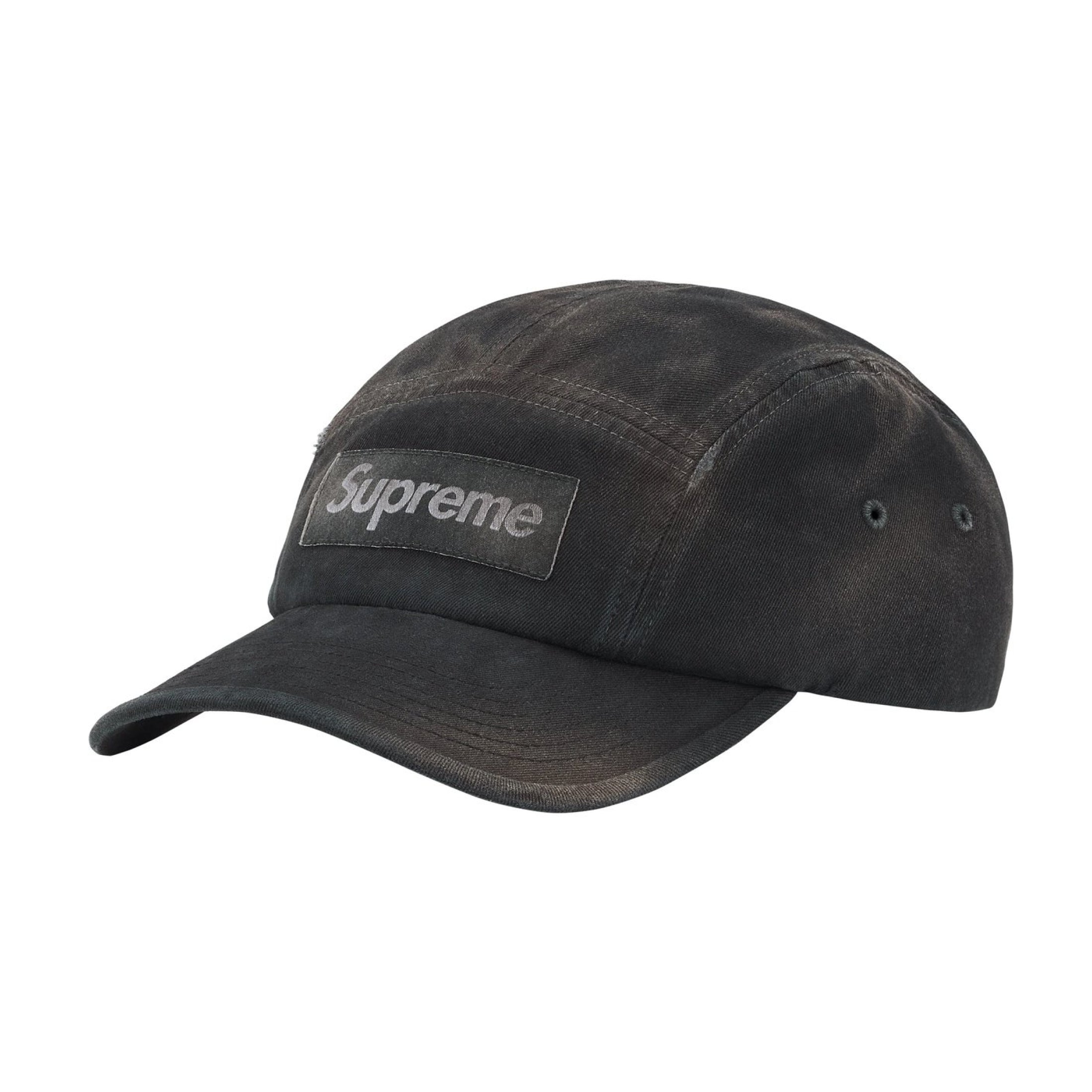 Supreme Overdyed Camp Cap Black (FW25) – CRUIZER