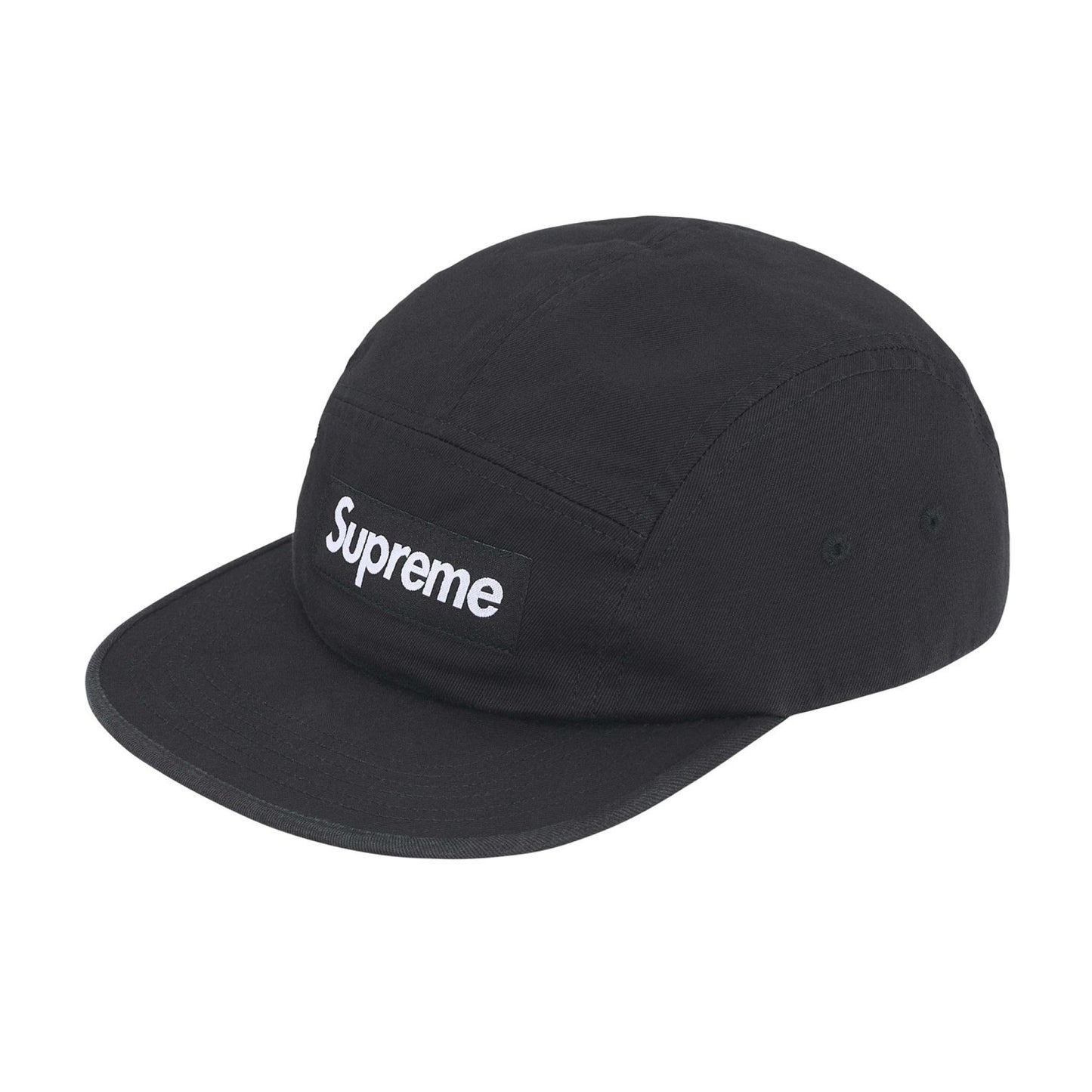 Supreme Washed Chino Twill Camp Cap Black (FW25)