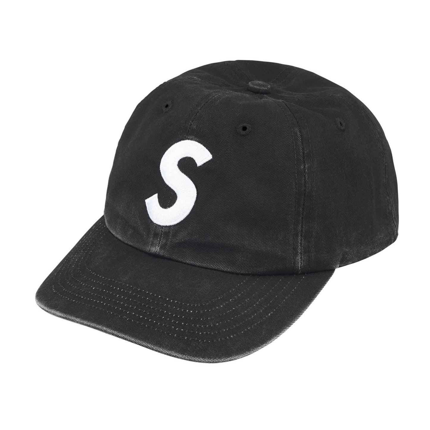 Supreme Pigment Coated 2-Tone S Logo 6-Panel Black (FW25)