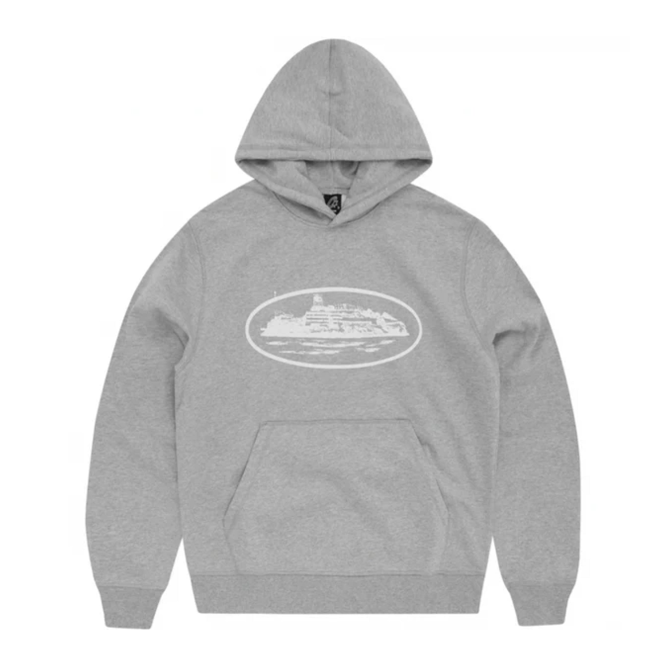 Corteiz Alcatraz Hoodie 2024 Heather Grey – CRUIZER
