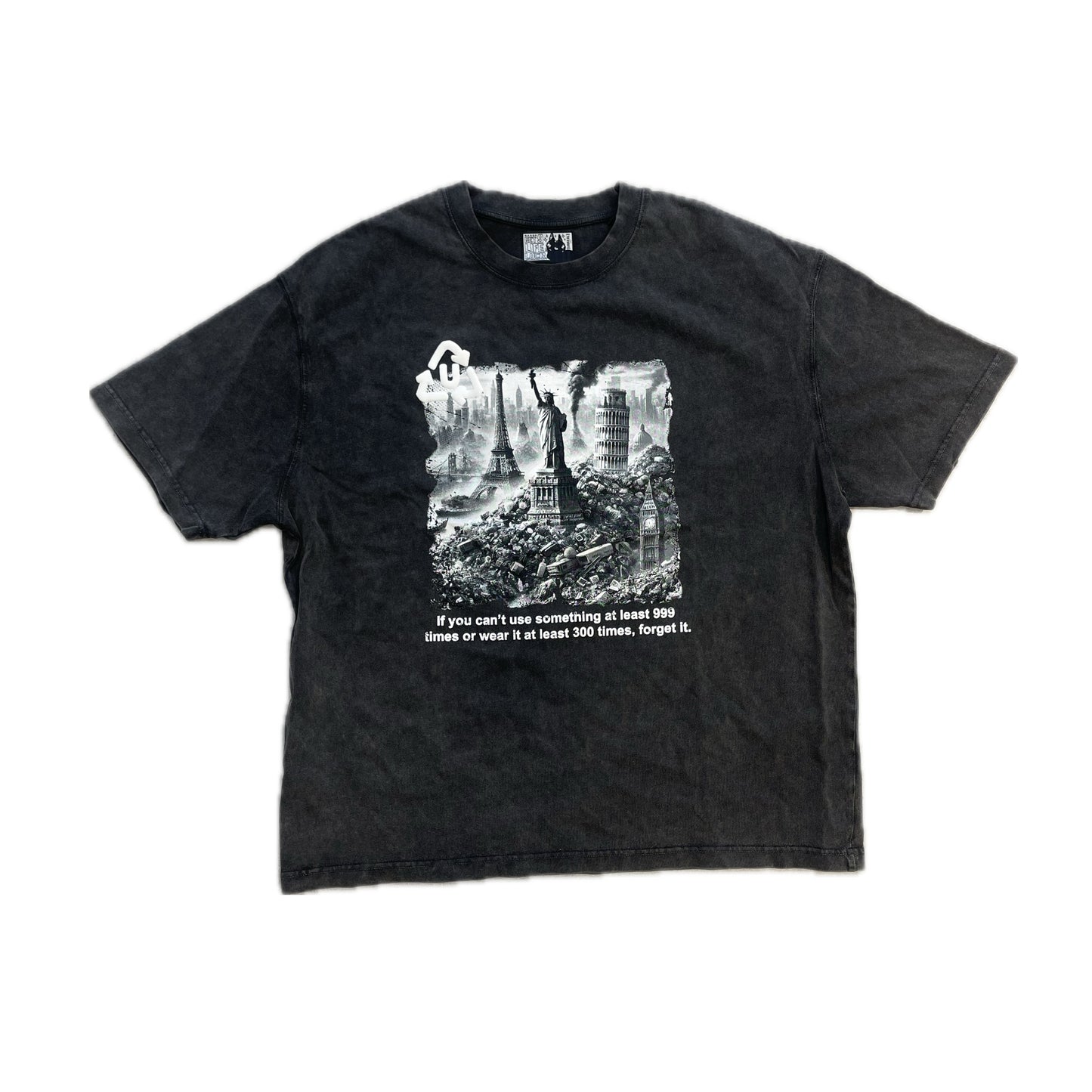 Unreal Waste Tee Washed Black