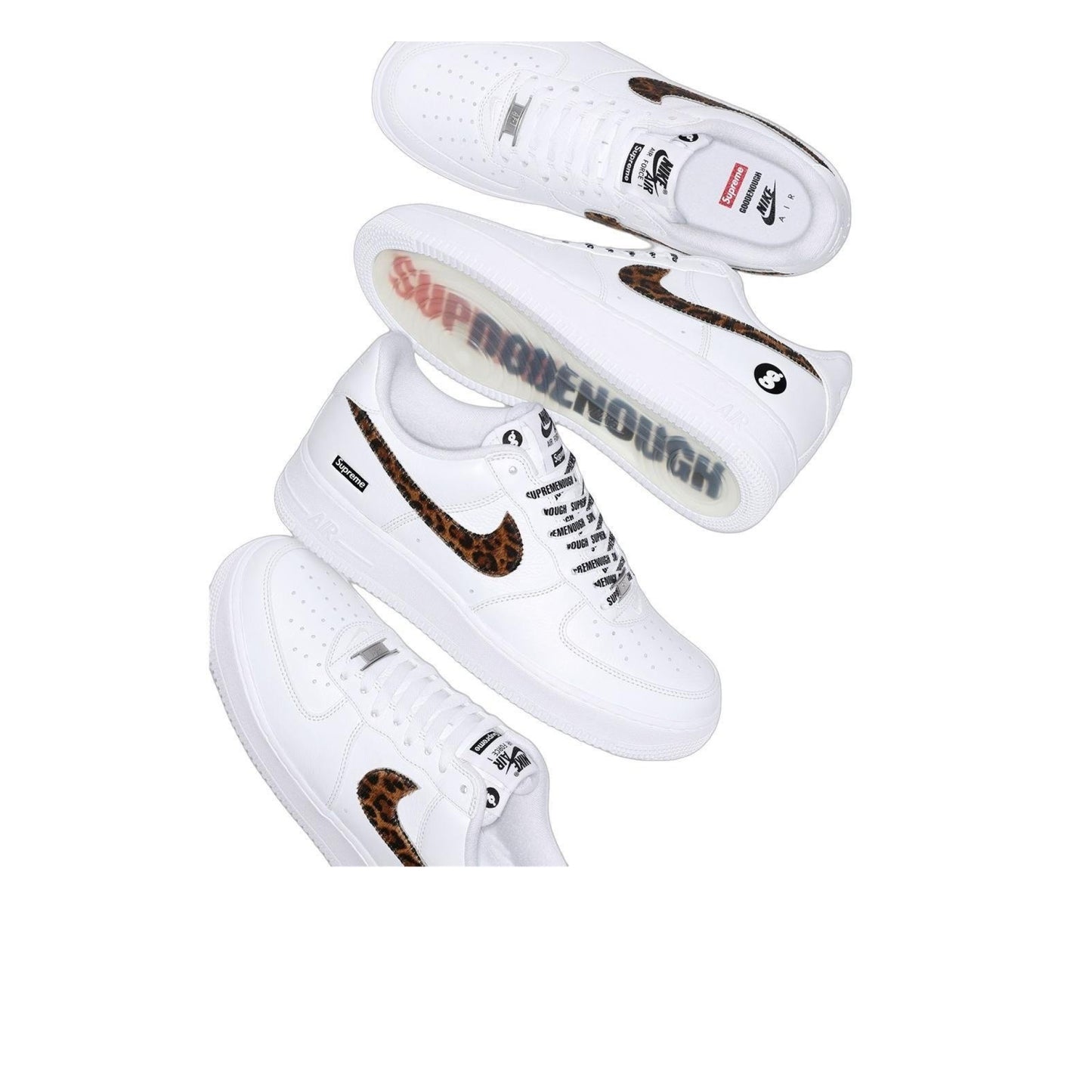 Nike Air Force 1 Low Supreme Goodenough White