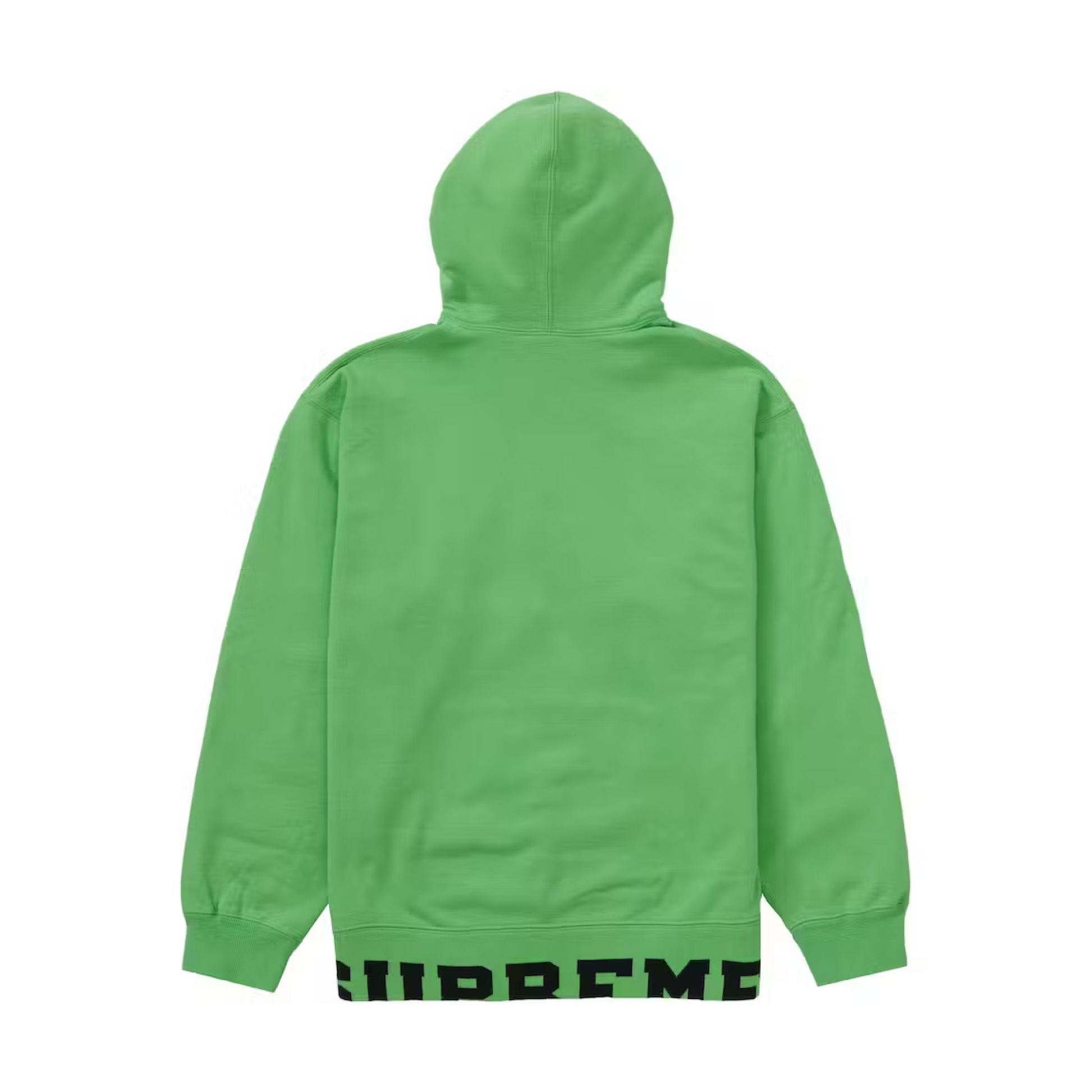 Supreme Cropped Logos Hooded Sweatshirt Bright Green Supreme