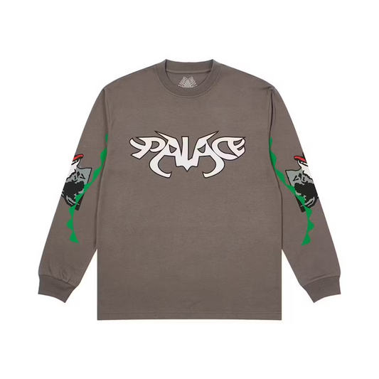Palace Dogs Are Chill Longsleeve Charcoal Palace