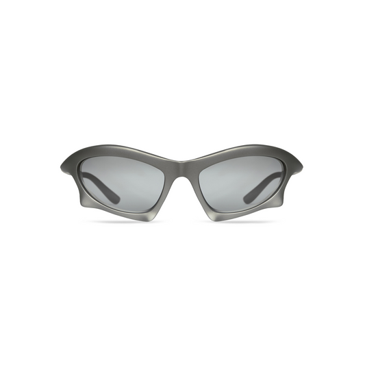 Balenciaga Bat Rectangle Sunglasses Silver