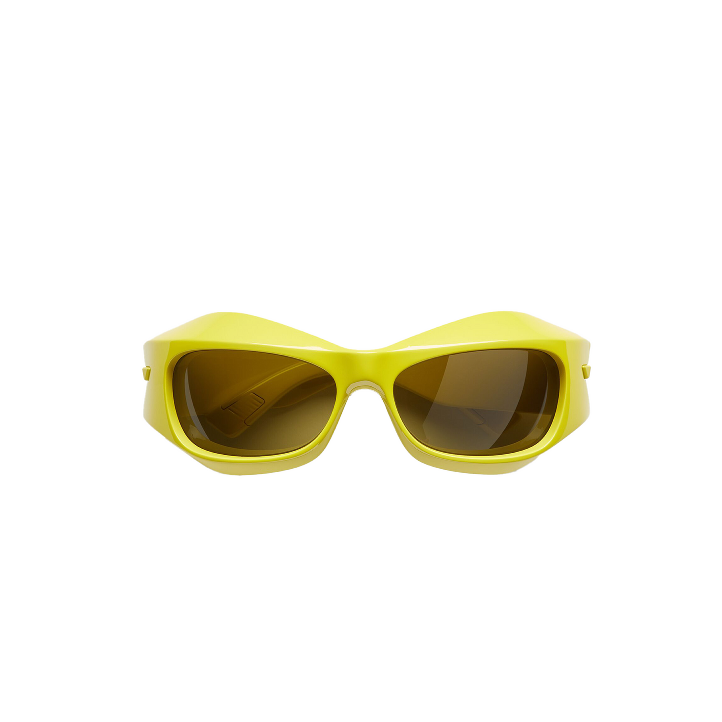 Bottega Veneta Wrap-Around Acetate Sunglasses Green