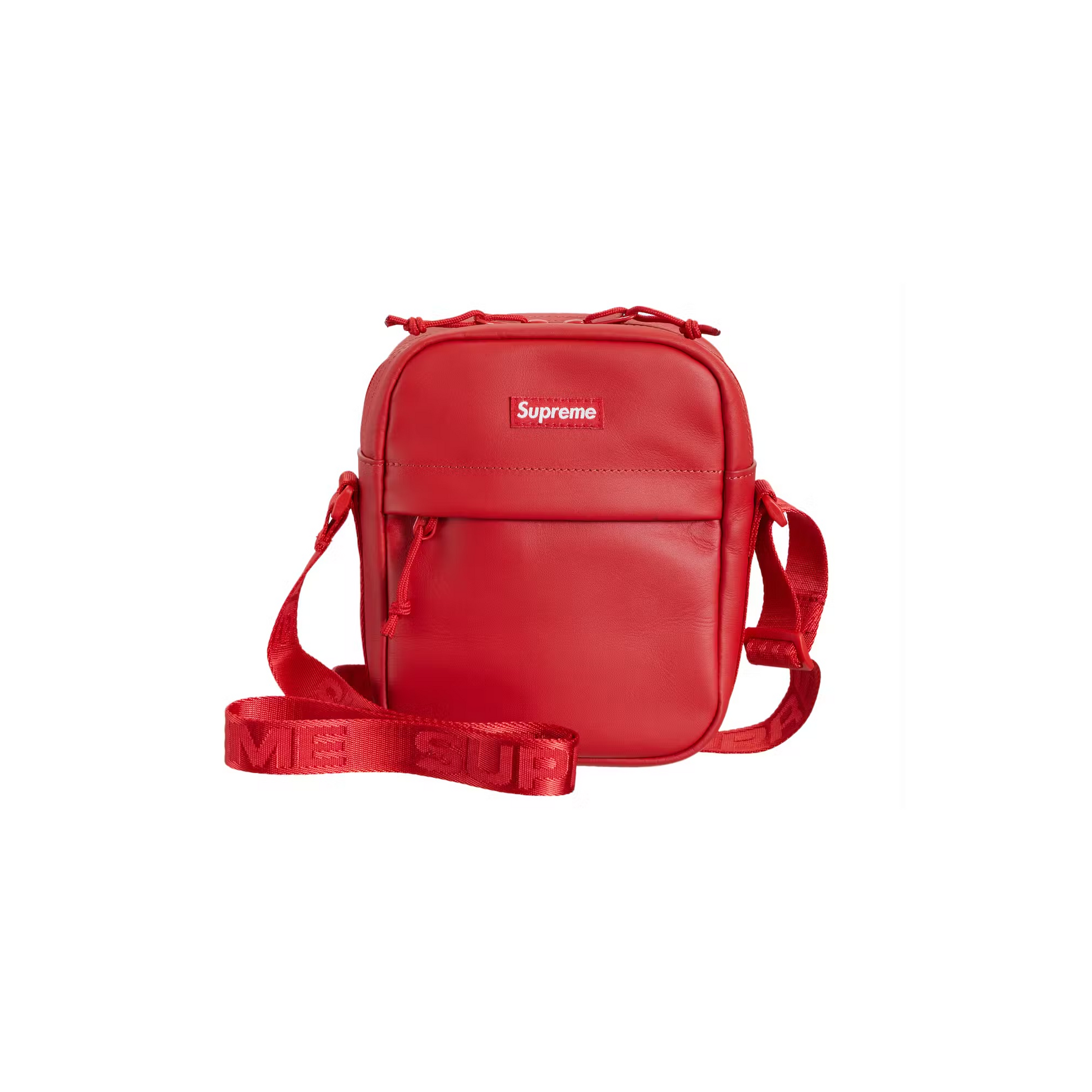 Supreme bag red leather best sale