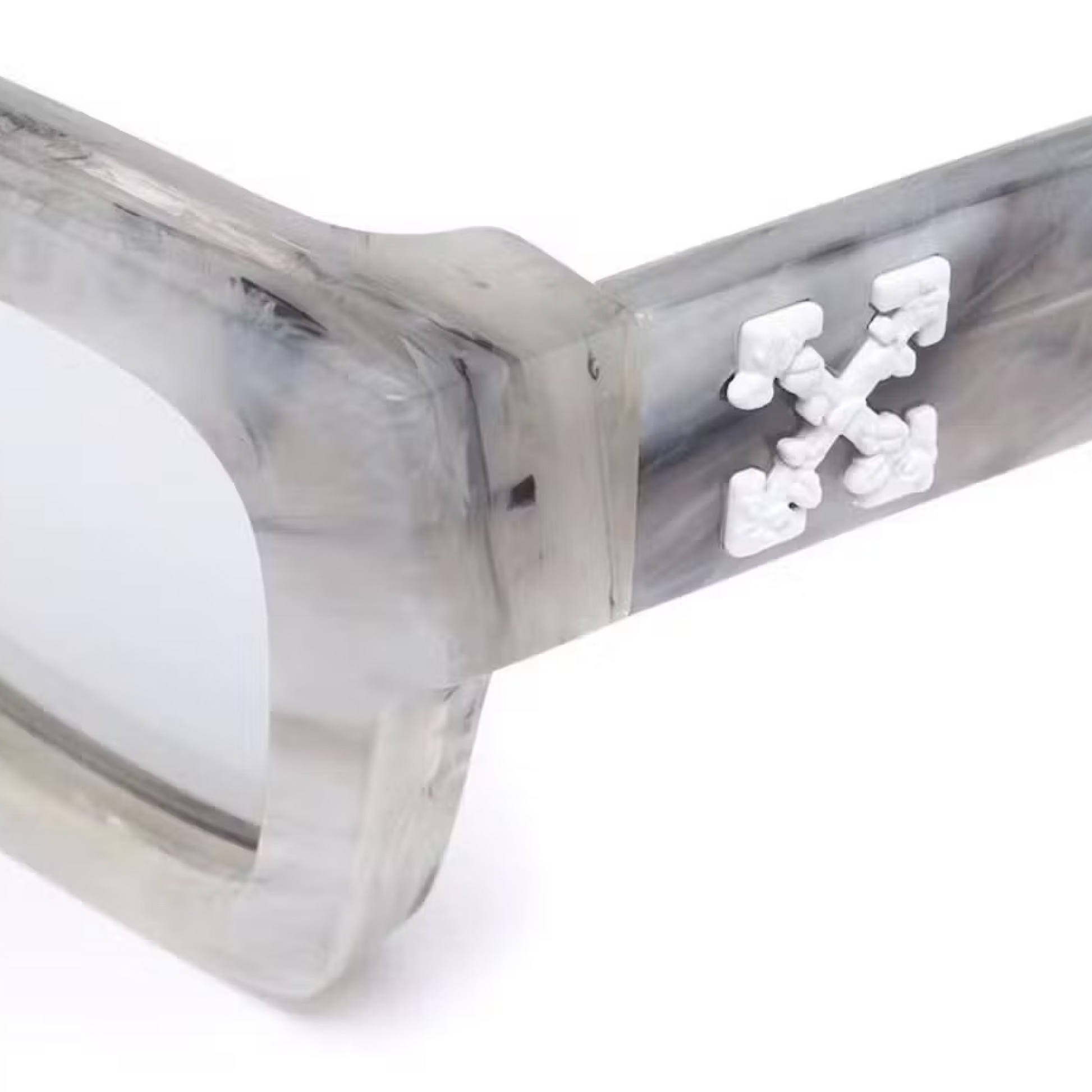 Off-White Rectangle Frame Virgil Sunglasses Grey/White Off-White