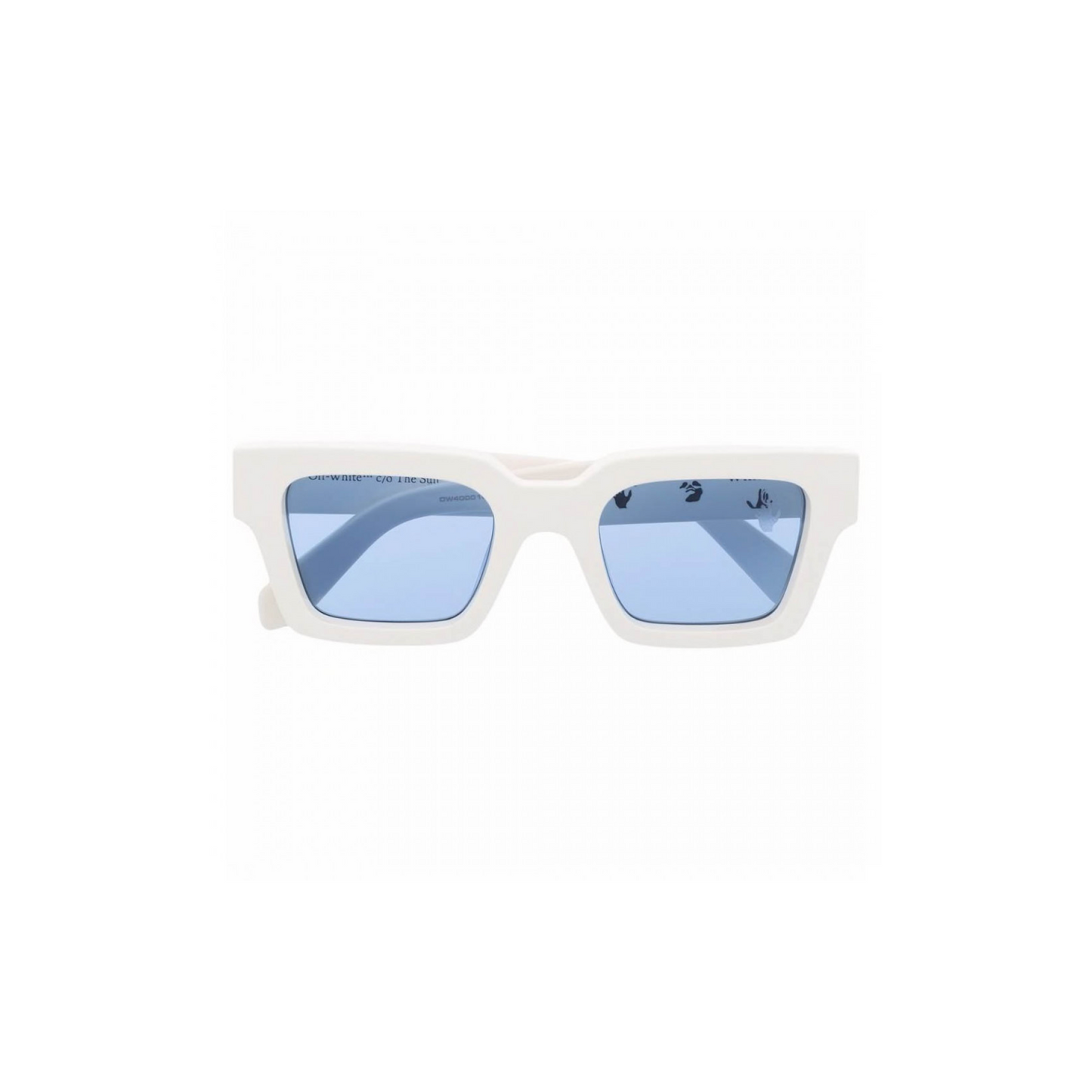 Off-White Virgil Square Frame Sunglasses White/Blue Off-White