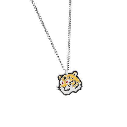 Louis Vuitton x Nigo Tiger Pendant Necklace Silver