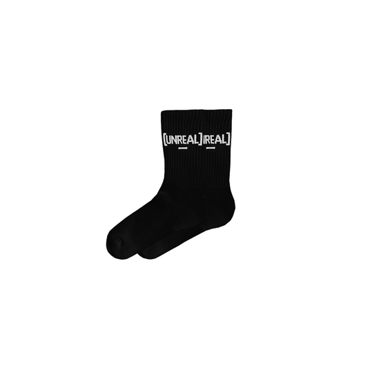 Unreal Black/White Logo Socks