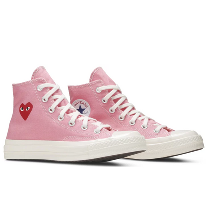 Converse Chuck Taylor All Star 70 Hi Comme des Garcons Play Bright Pink