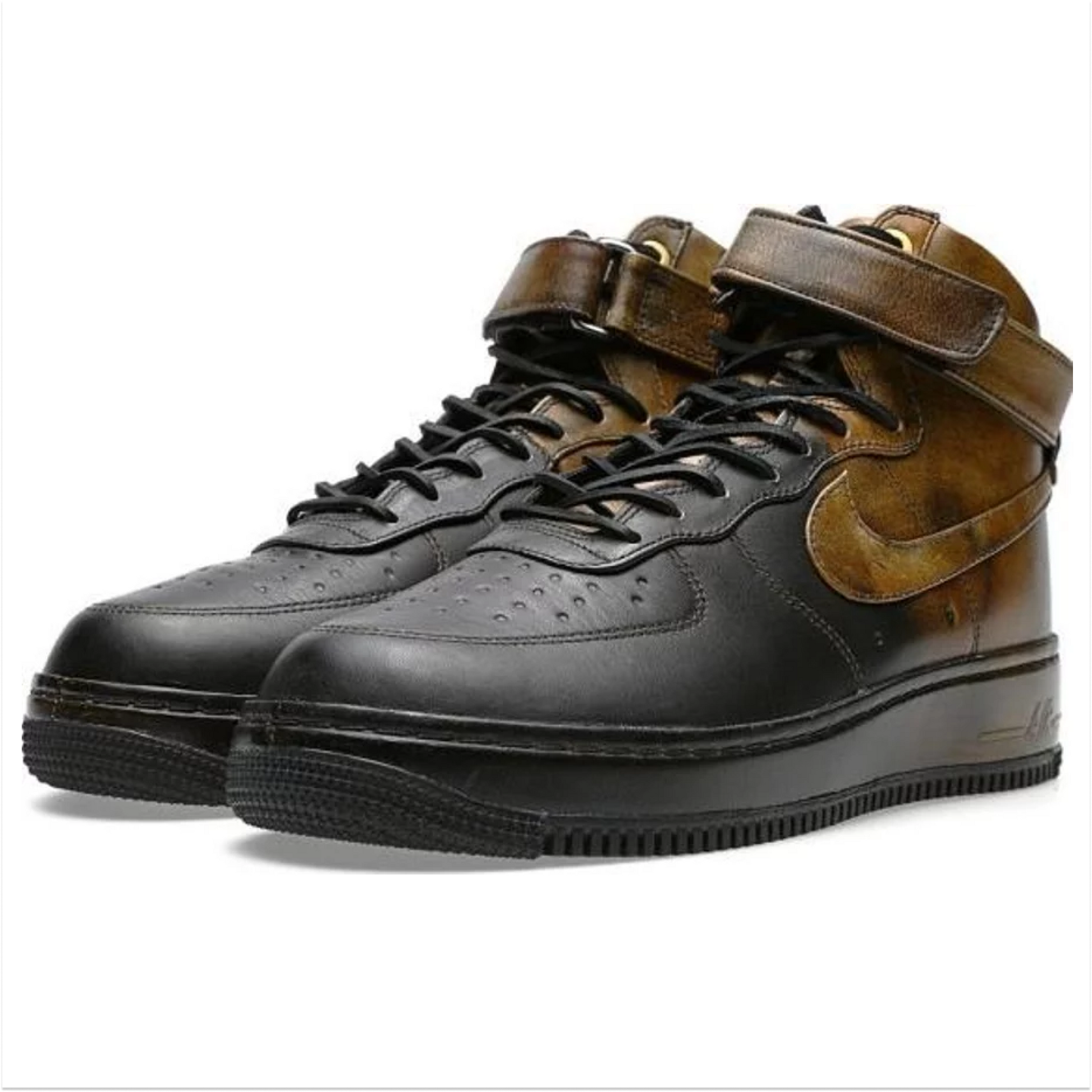Nike Air Force 1 High Pigalle Black Gold Air Jordan