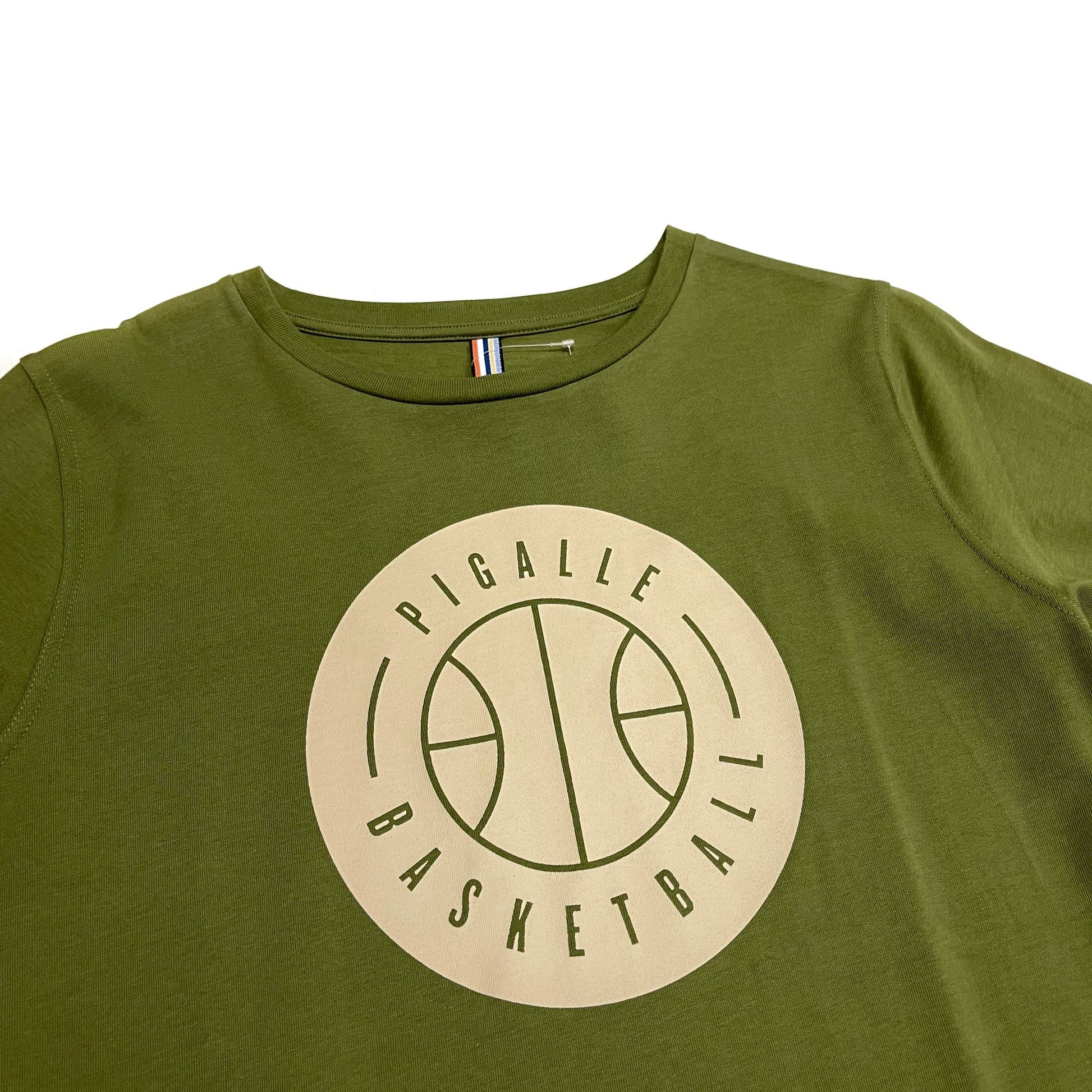 Pigalle Basketball Tee Olive Pigalle