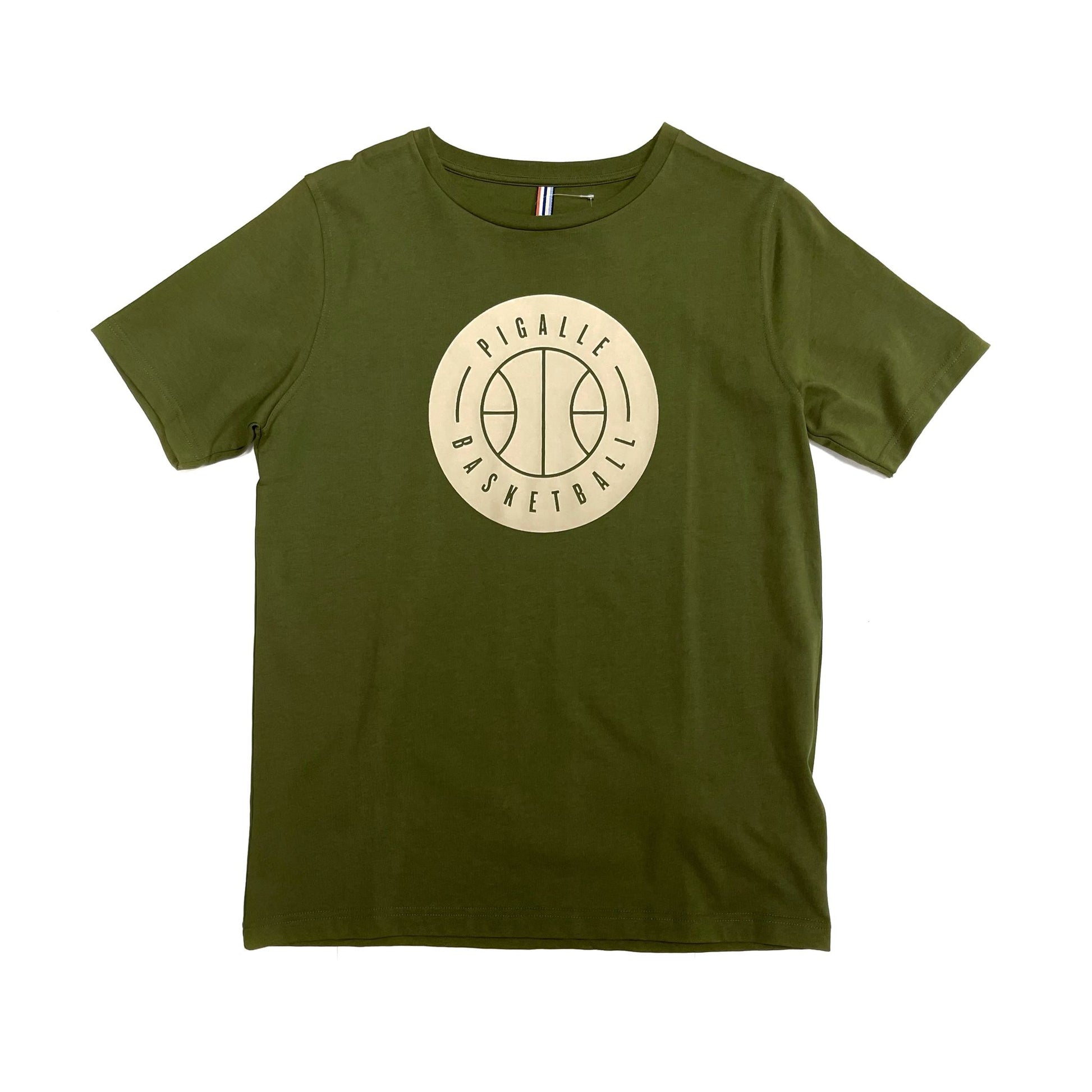 Pigalle Basketball Tee Olive Pigalle