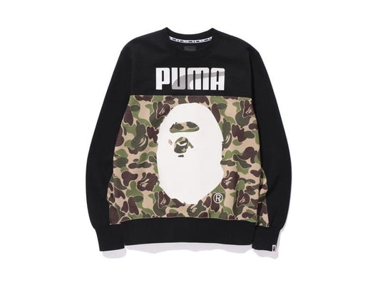 BAPE X Puma ABC Camo Crewneck Sweatshirt Green/Black Bape
