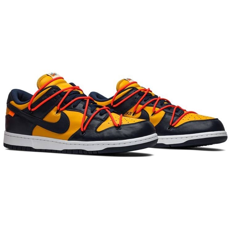 Nike Dunk Low Off-White University Gold Midnight Navy Off-White