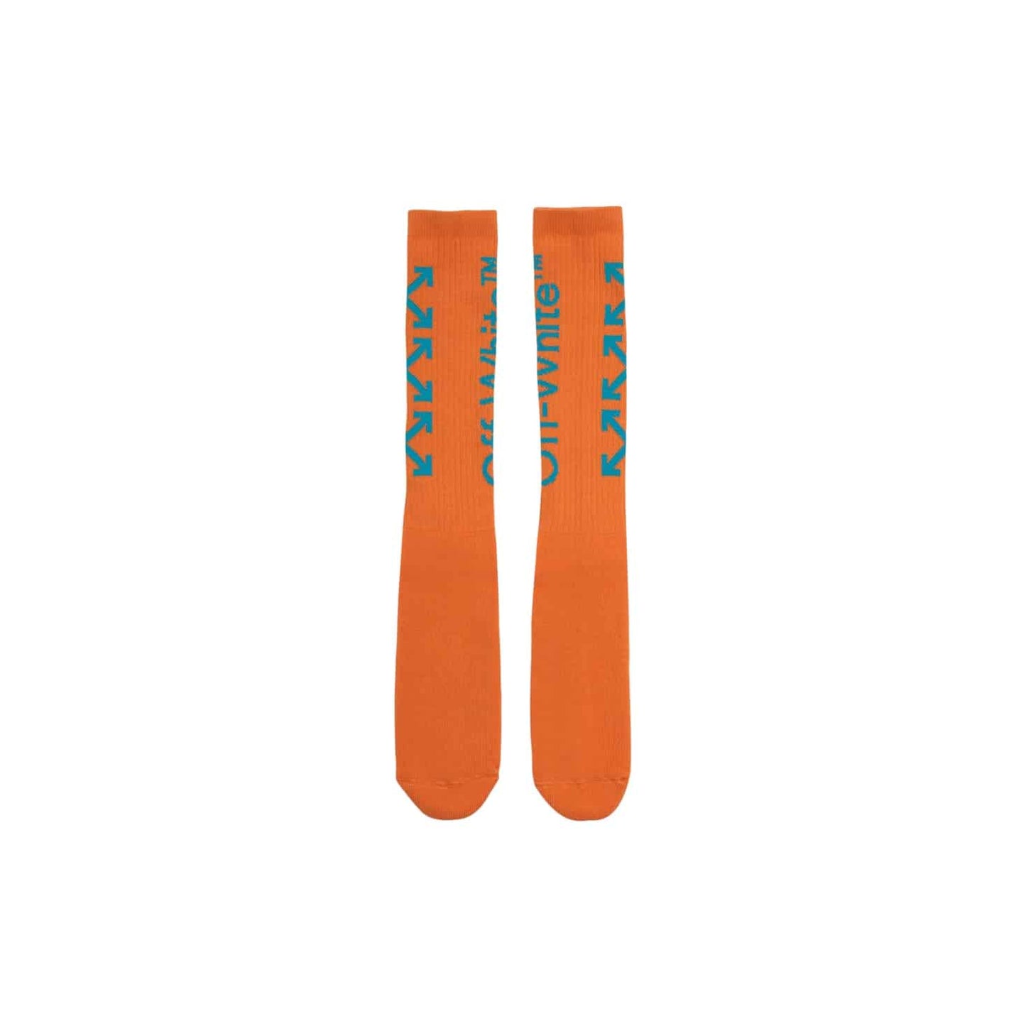 Off-White Diagonal Socks Orange/Light Blue