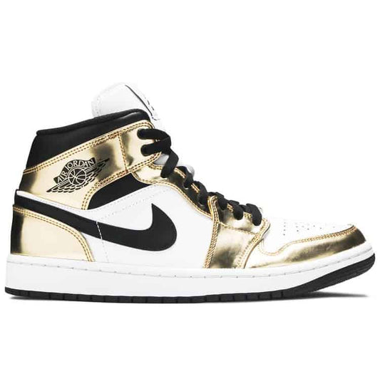 Air Jordan 1 Mid Metallic Gold Black White Air Jordan