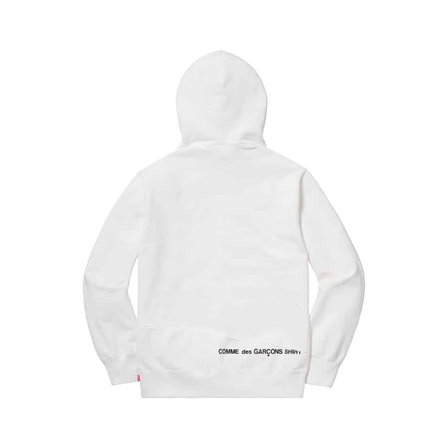 Supreme Comme des Garcons SHIRT Split Box Logo Hooded Sweatshirt White Supreme