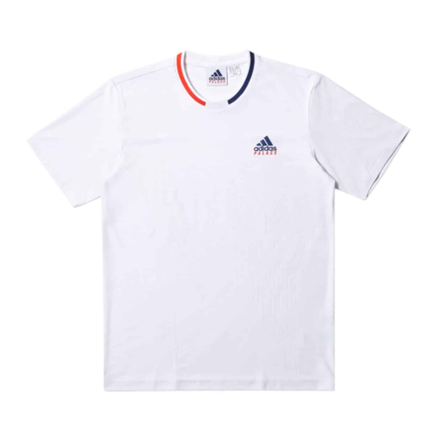 Palace x Adidas On Court Jacquard T-Shirt Weiß