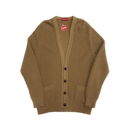 Supreme Waffle Knit Cardigan Camel Supreme