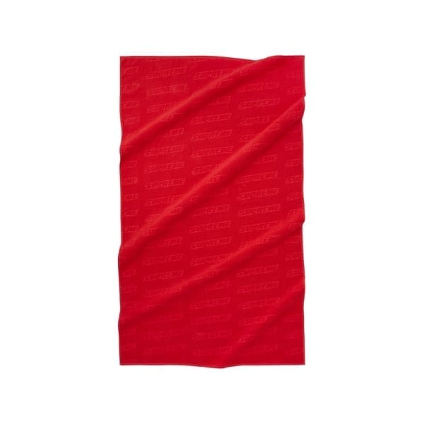 Supreme Debossed Logo Beach Towel Red Supreme