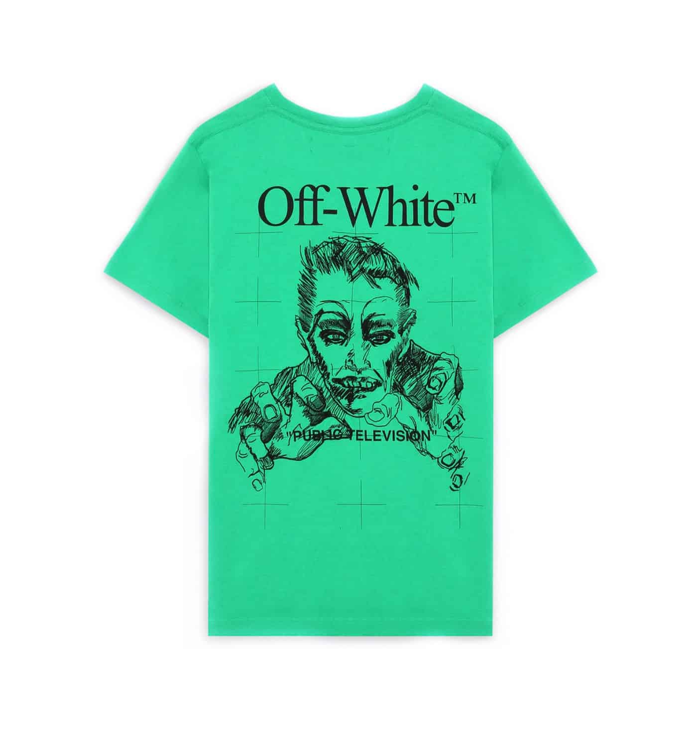 Off-White Public Television T-Shirt Green/Black