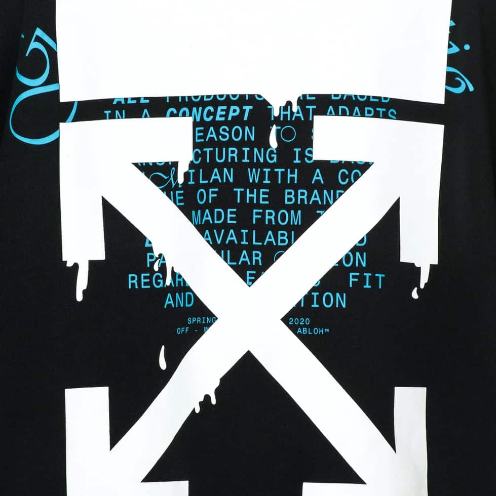 Off-White Dripping Arrows Incompiuto Sweatshirt Black Off-White