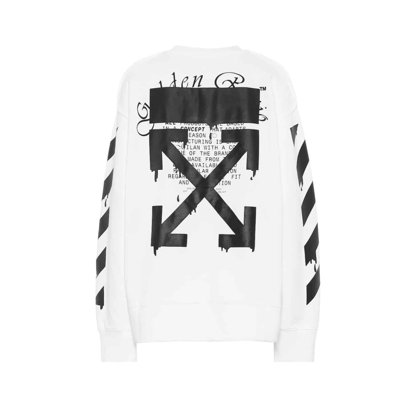 Off-White Slim Fit Dripping Arrows Longsleeve Tee White