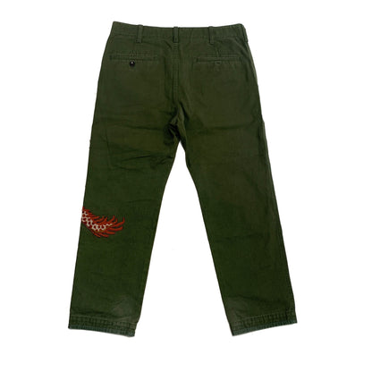 Gucci Military Embroided Dragon Trousers