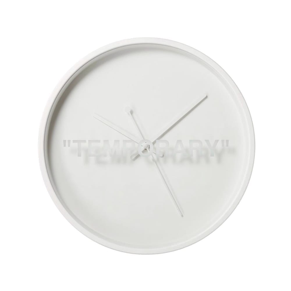Virgil Abloh x IKEA MARKERAD "TEMPORARY" Wall Clock White IKEA