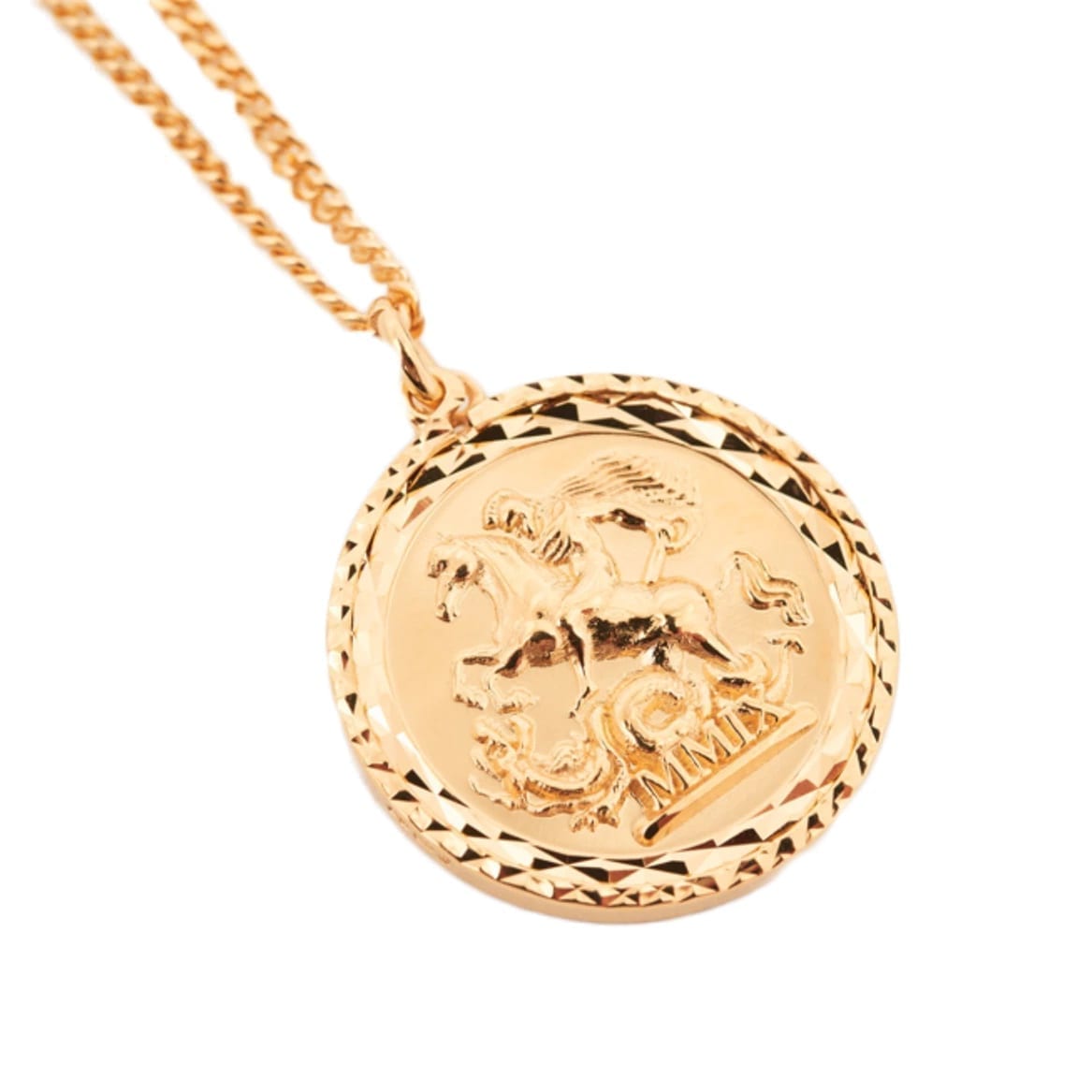 Palace Solid Sovereign Pendant Gold