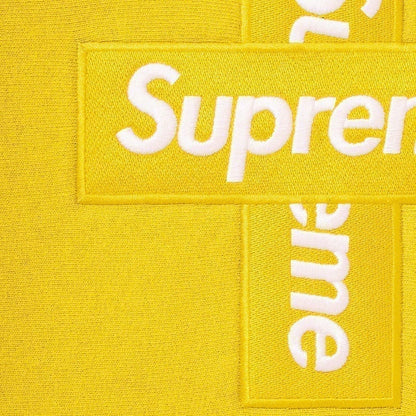 Supreme Cross Box Logo Hooded Sweatshirt Lemon Supreme