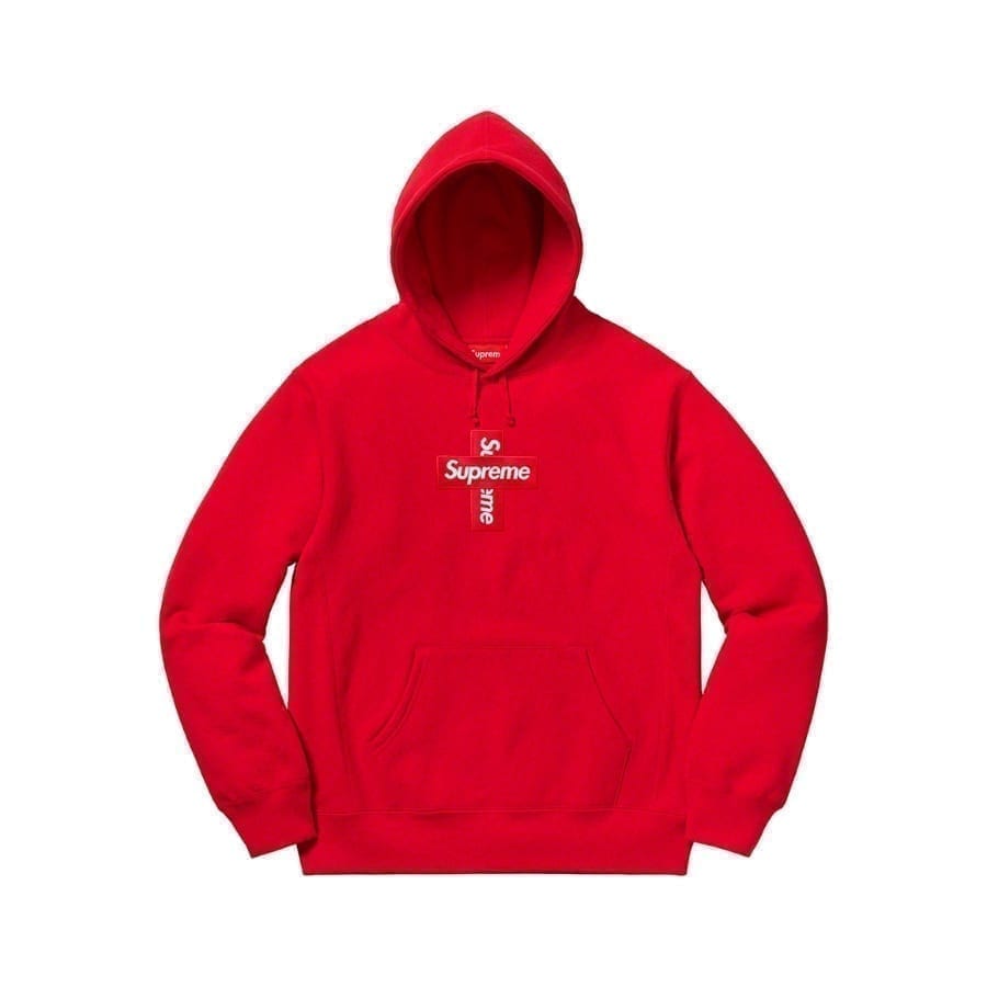 Supreme Cross Box Logo Hooded Sweatshirt Red Supreme