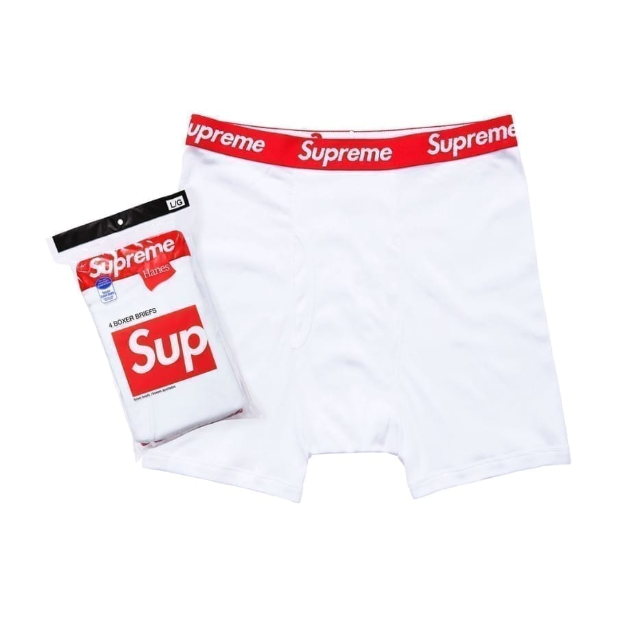 Supreme Hanes Boxer (4 Pack) Briefs White