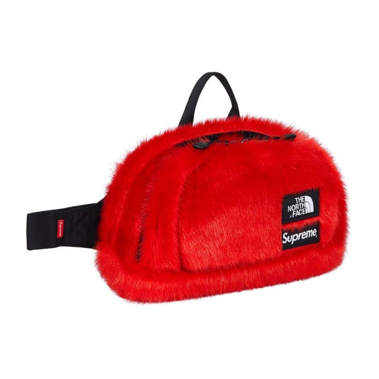 Supreme The North Face Faux Fur Waist Bag Red