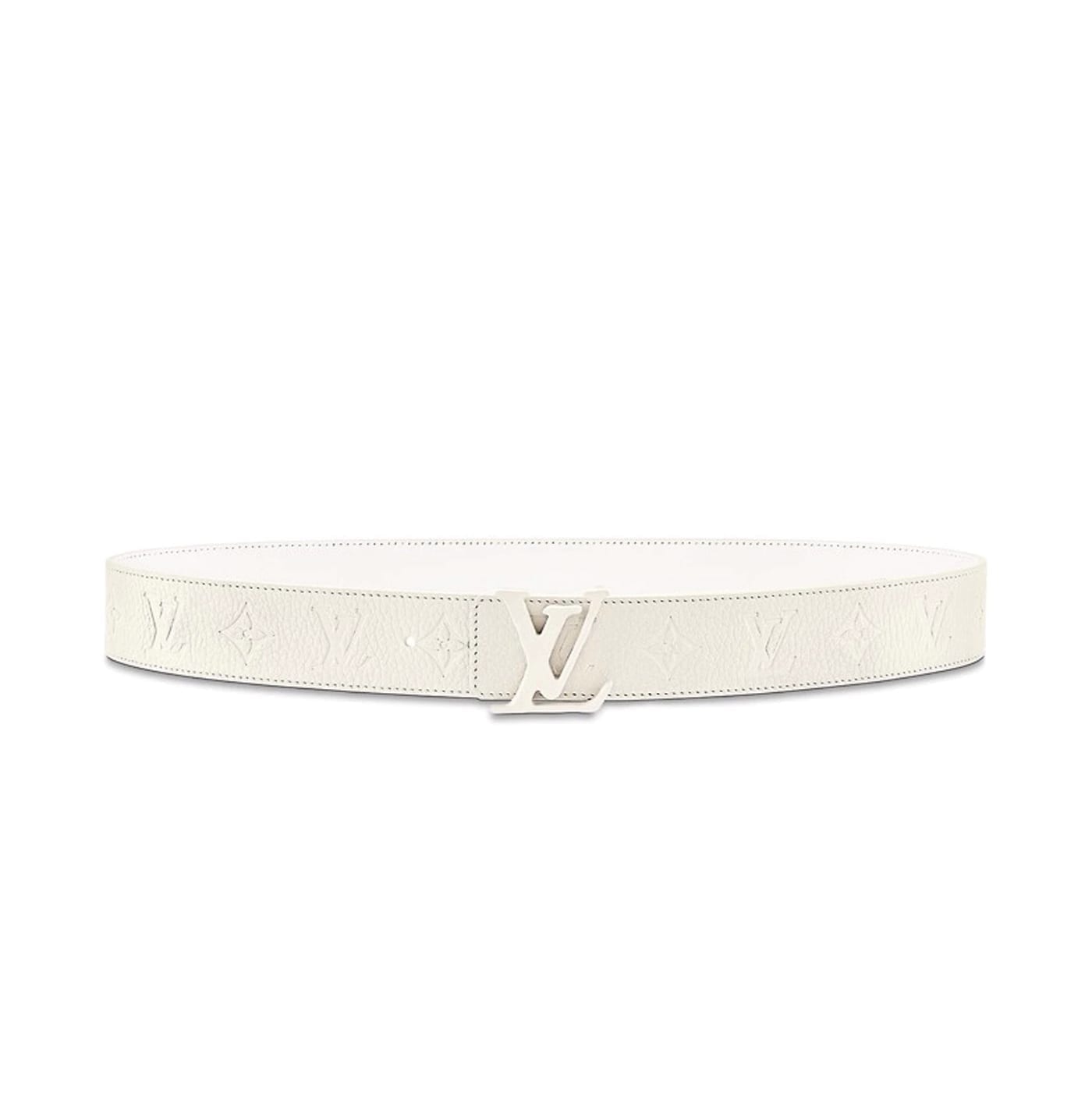 Louis Vuitton Initials Shape Belt Monogram 40MM Powder White Louis Vuitton