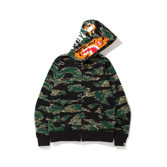 BAPE Tiger Camo Tiger Full Zip Hoodie Green Bape