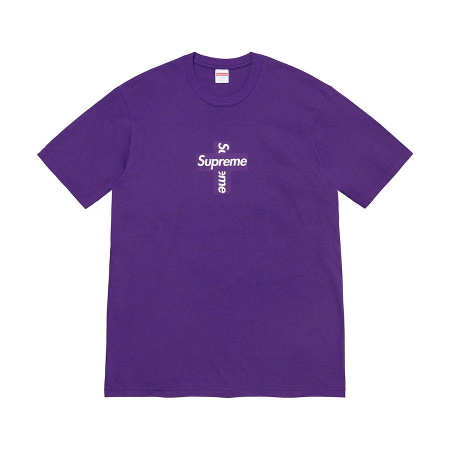 Supreme Cross Box Logo Tee Purple Supreme