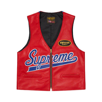 Supreme Vanson Leathers Spider Web Vest Supreme