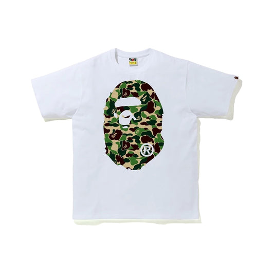 BAPE ABC Camo Big Ape Head Tee White/Green Bape