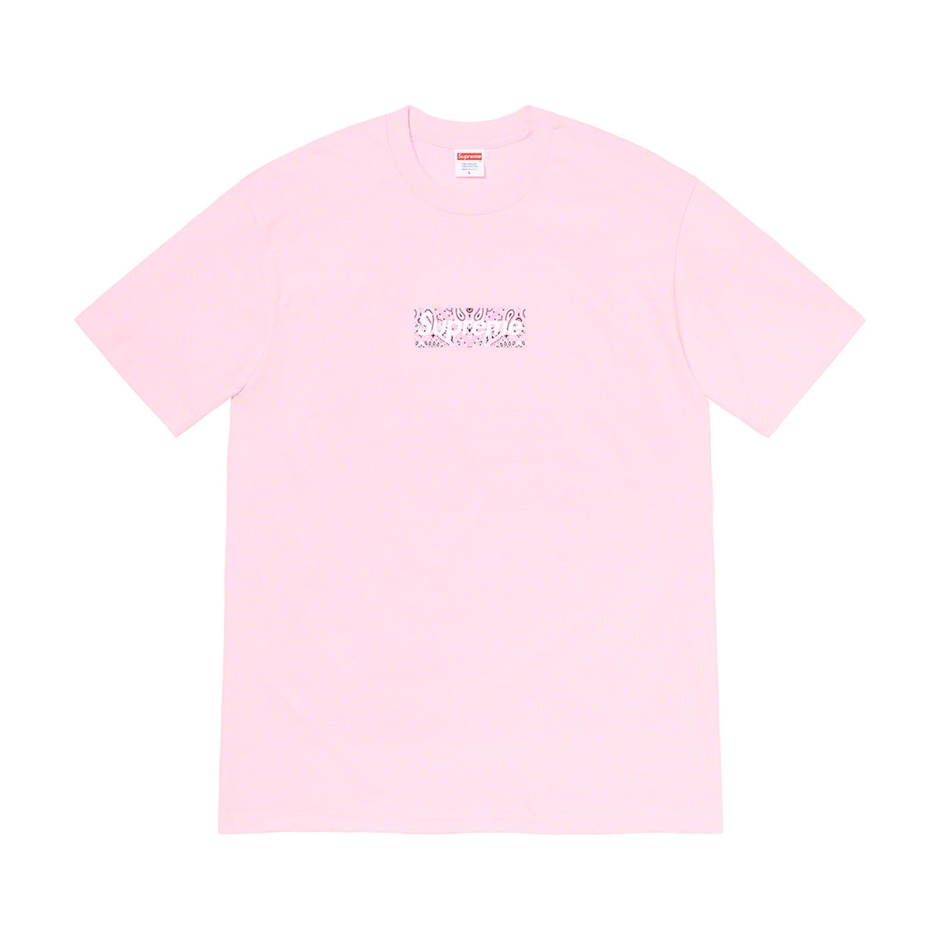 Supreme Bandana Box Logo Tee Light Pink Supreme
