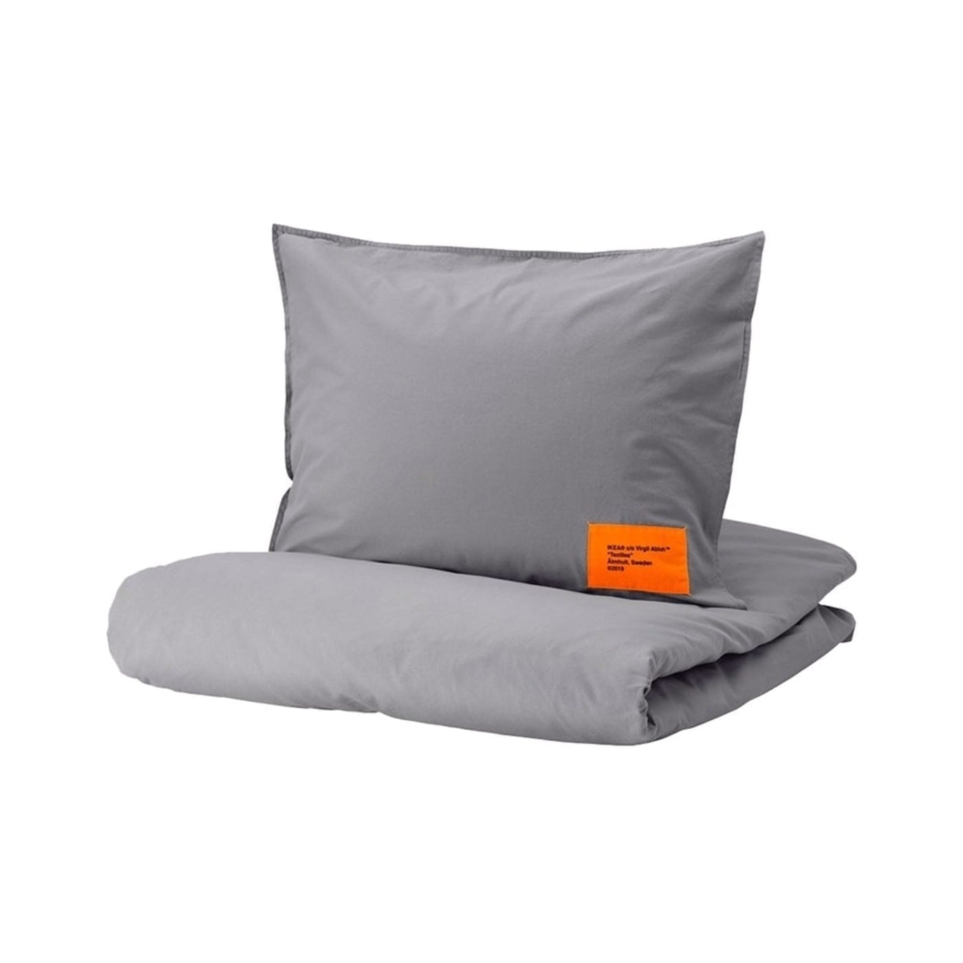 Virgil Abloh x IKEA MARKERAD EU Duvet Cover and 1 Pillowcase (150x200cm) Gray